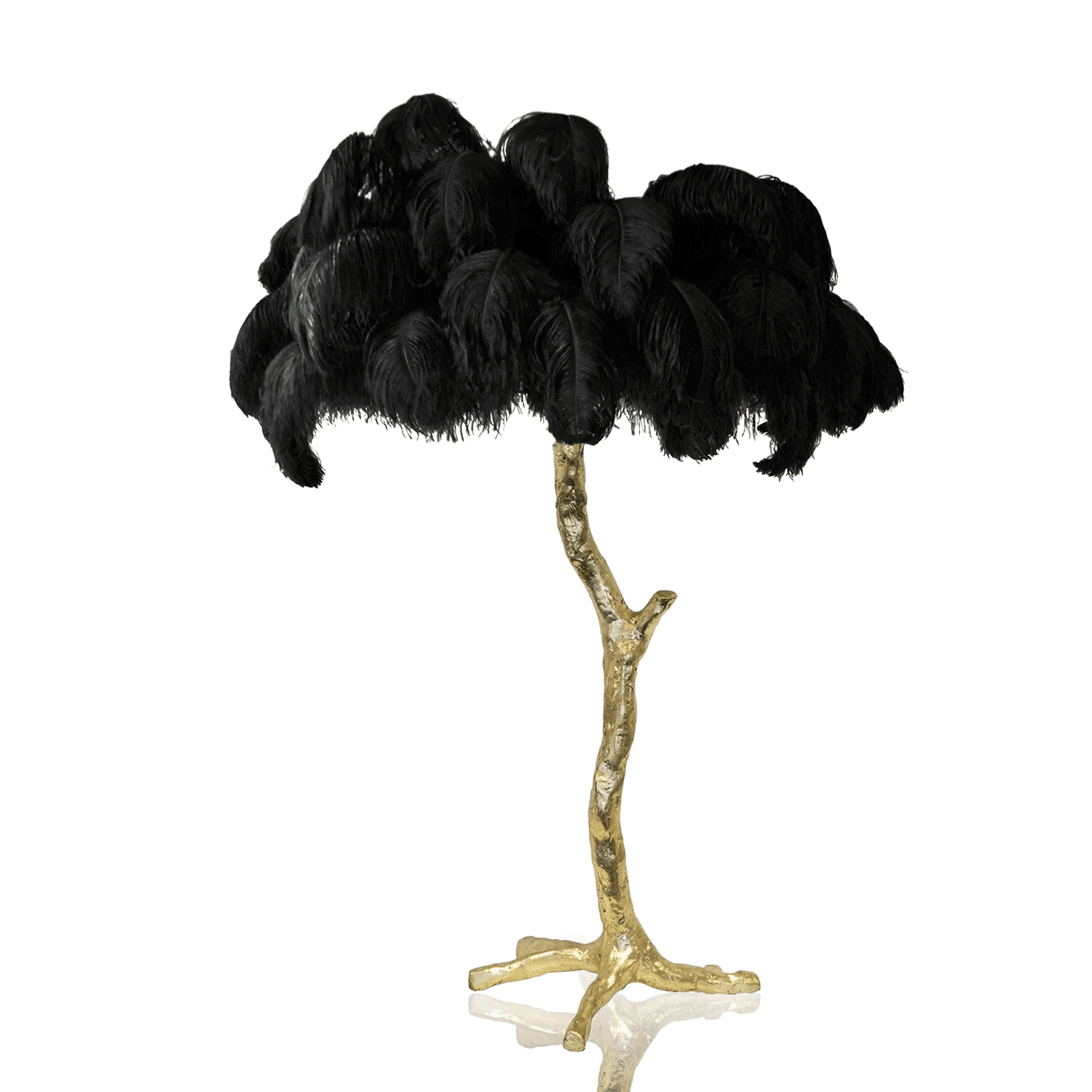BLACK2 FEATHER TABLE LAMP