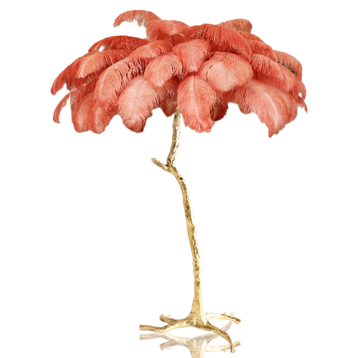 CORAL FEATHER FLOOR LAMP