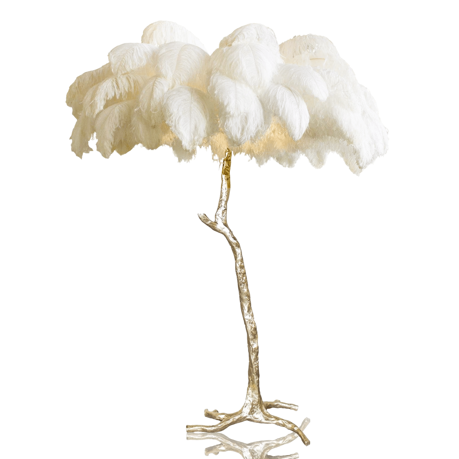NATURAL FEATHER FLOOR LAMP